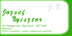 jozsef nyisztor business card
